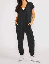 Wasabi + Mint - Zoey Slub Relaxed Jumpsuit
