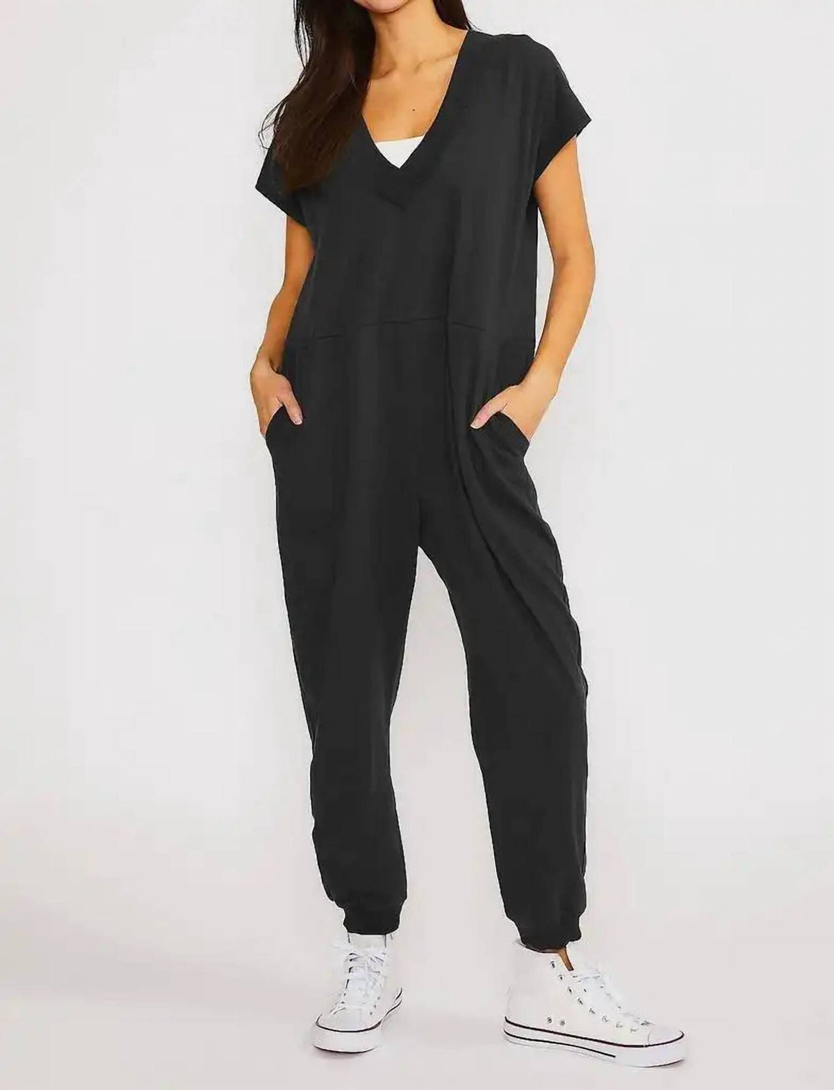 Wasabi + Mint - Zoey Slub Relaxed Jumpsuit
