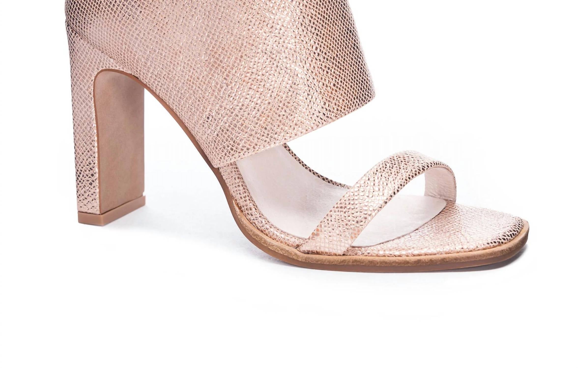42 Gold - Women's Linx Scaly Metallic Slip On Heels