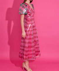 Alden Adair Jillian Midi Dress in ziggy lipstick - women's dress - alternate view