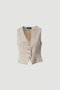 Ferrache - Pinstripe Button-Front Tailored Vest