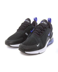 NIKE Men's Air Max 270 Essential Running Shoes in black purple - men's shoe - detail view
