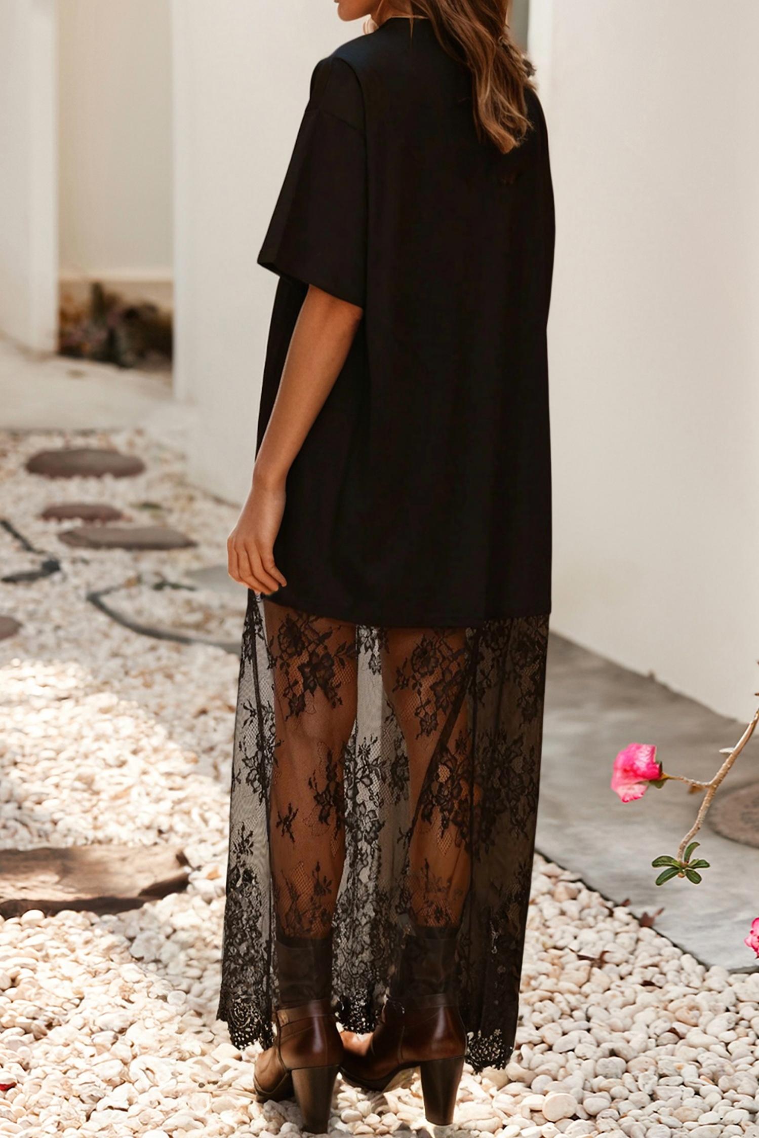Little Daisy Closet - Short Sleeve Lace Dress