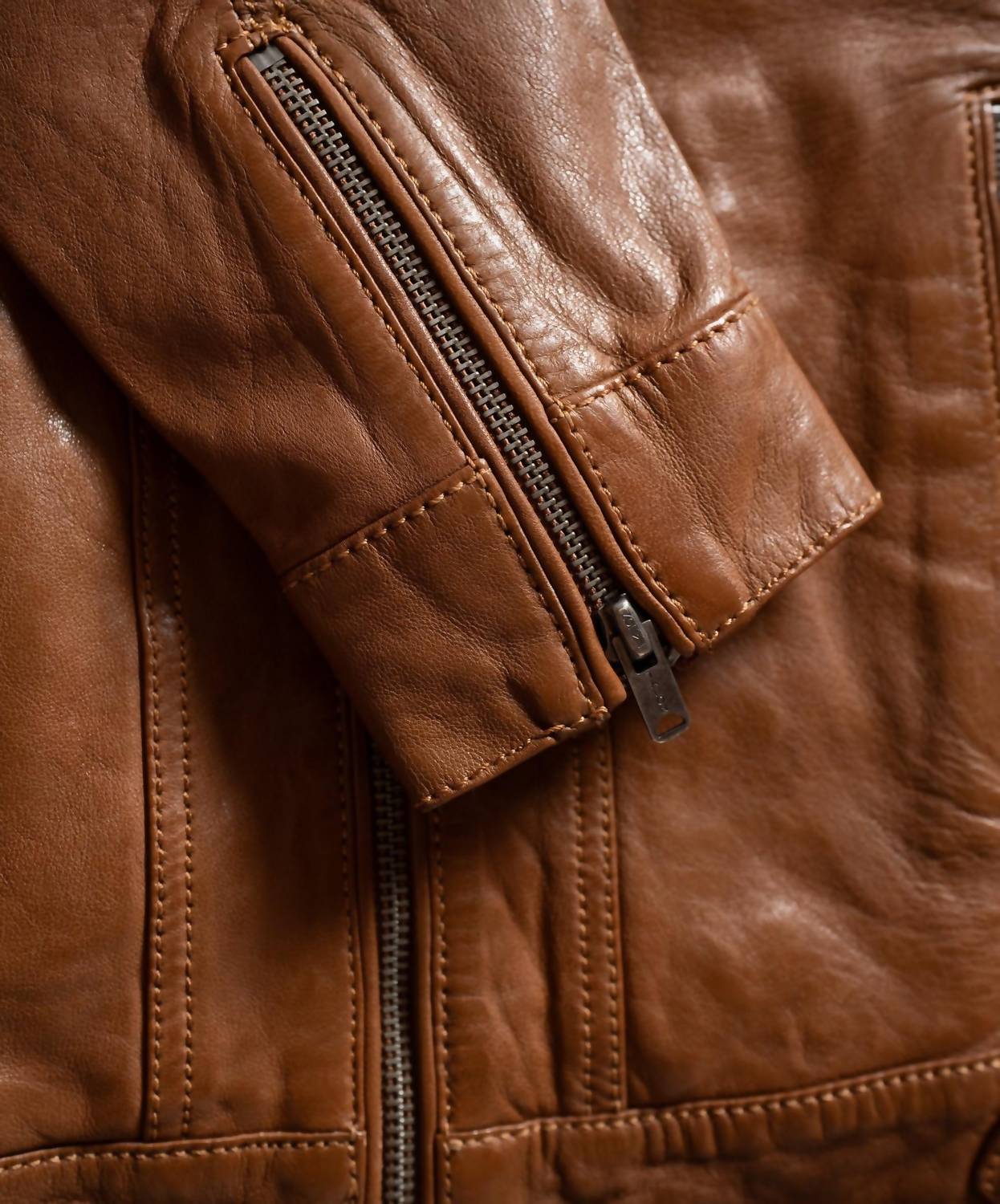 Iron & Resin Topanga Leather Jacket in cognac - women's jacket - view 7
