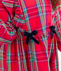 RuffleButts Kid's Tis The Season Ruffle Dress in red - kids' dress - view 4