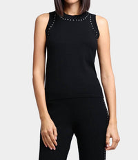 Minnie Rose - Viscose Western Embellished Tank Top