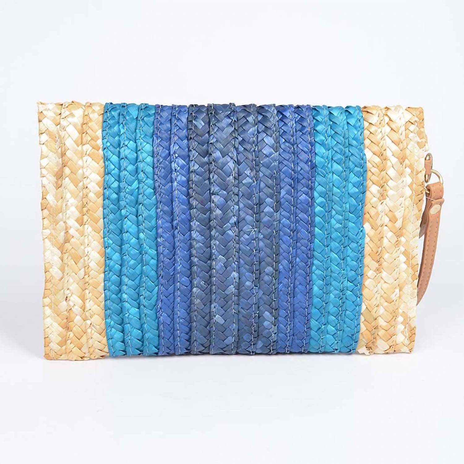 3Am By H&D Accessories - Women's Colorful Faux Straw Envelope Clutch Bag