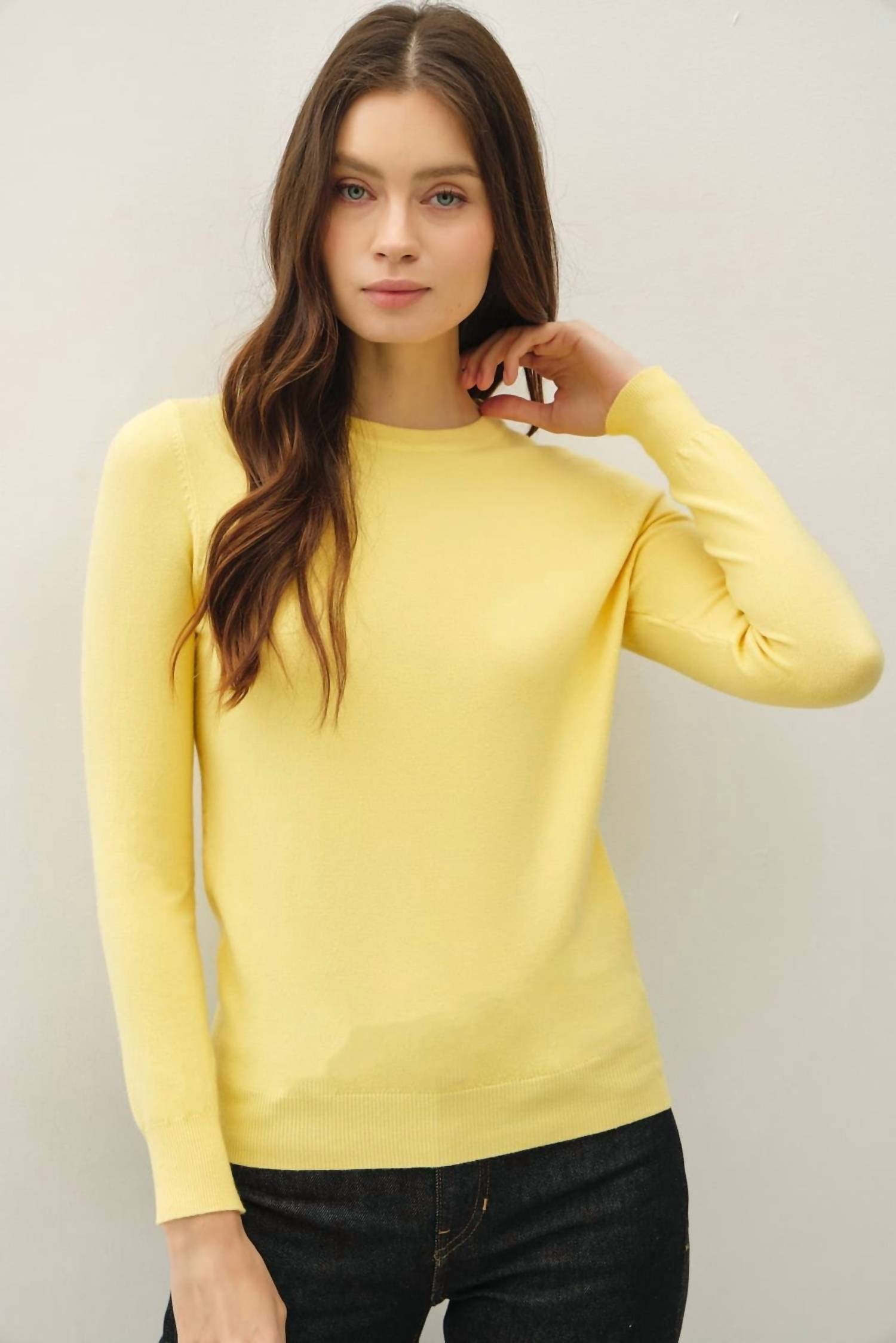 be cool Eva Top in yellow - women's long sleeve top - alternate view
