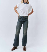 THE GREAT. Penny Bootcut Jean in powell wash - women's jeans - alternate view