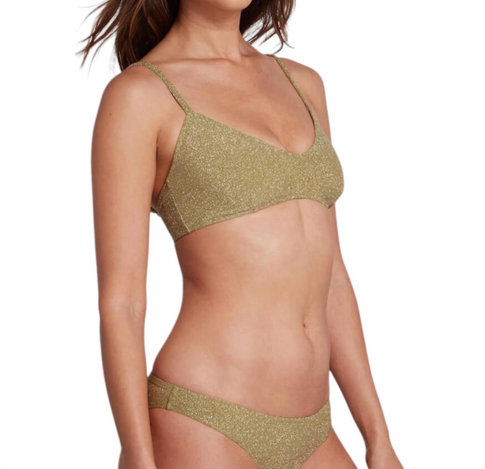 Sauipe - Elise Bralette Bikini Top With Adjustable Straps Lurex