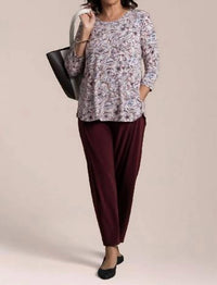 Sympli - GO TO CLASSIC RELAX 3/4 SLEEVE PRINT T-SHIRT