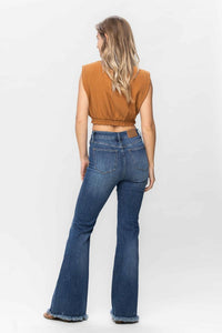 Judy Blue - High Waist Tummy Control Fray Hem Jeans