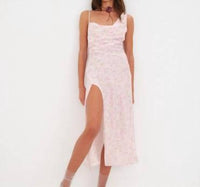 for Love & Lemons Ilana Midi Dress in pink - women's dress