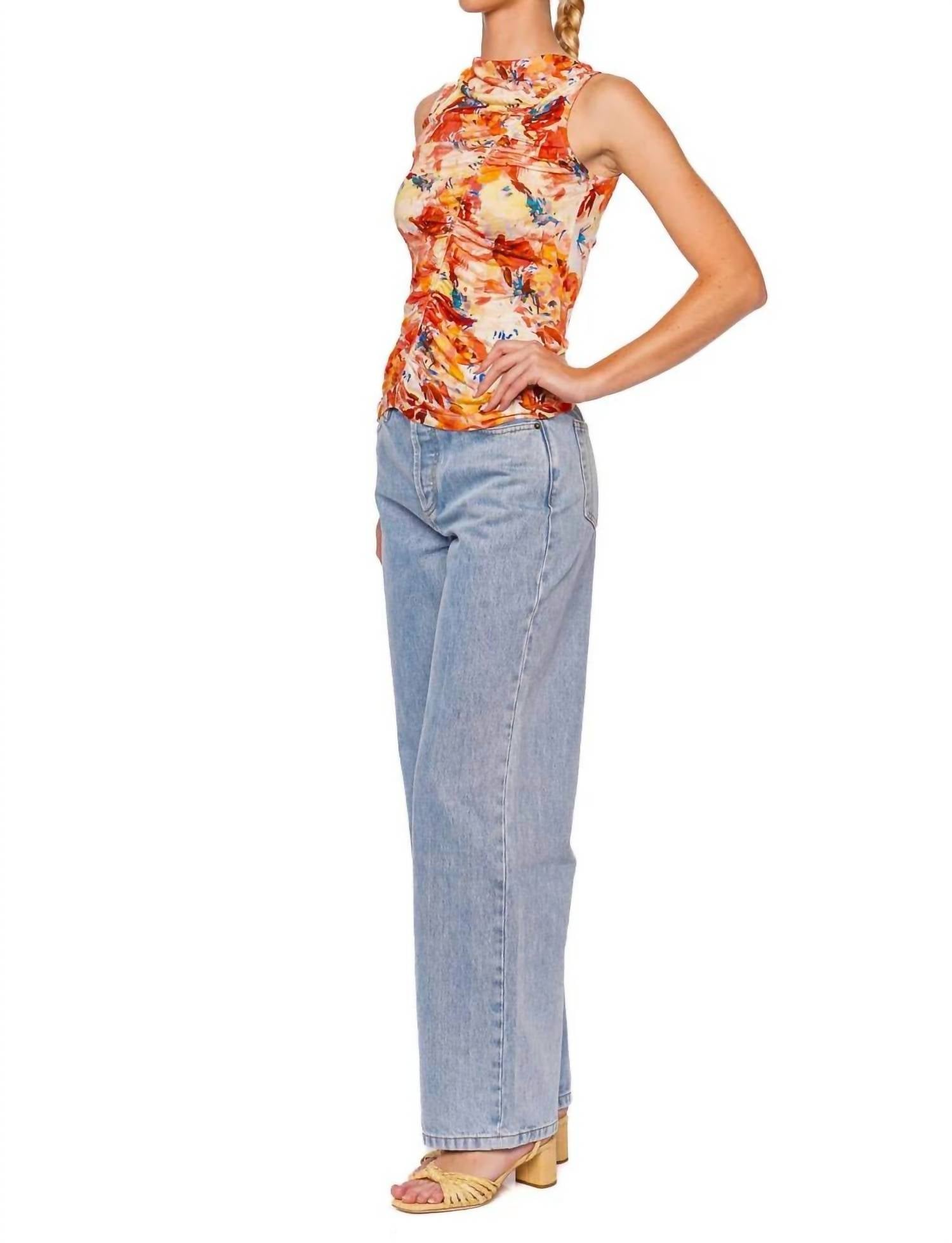 Ulla Johnson Medea Top in snapdragon - women's tank top - alternate view