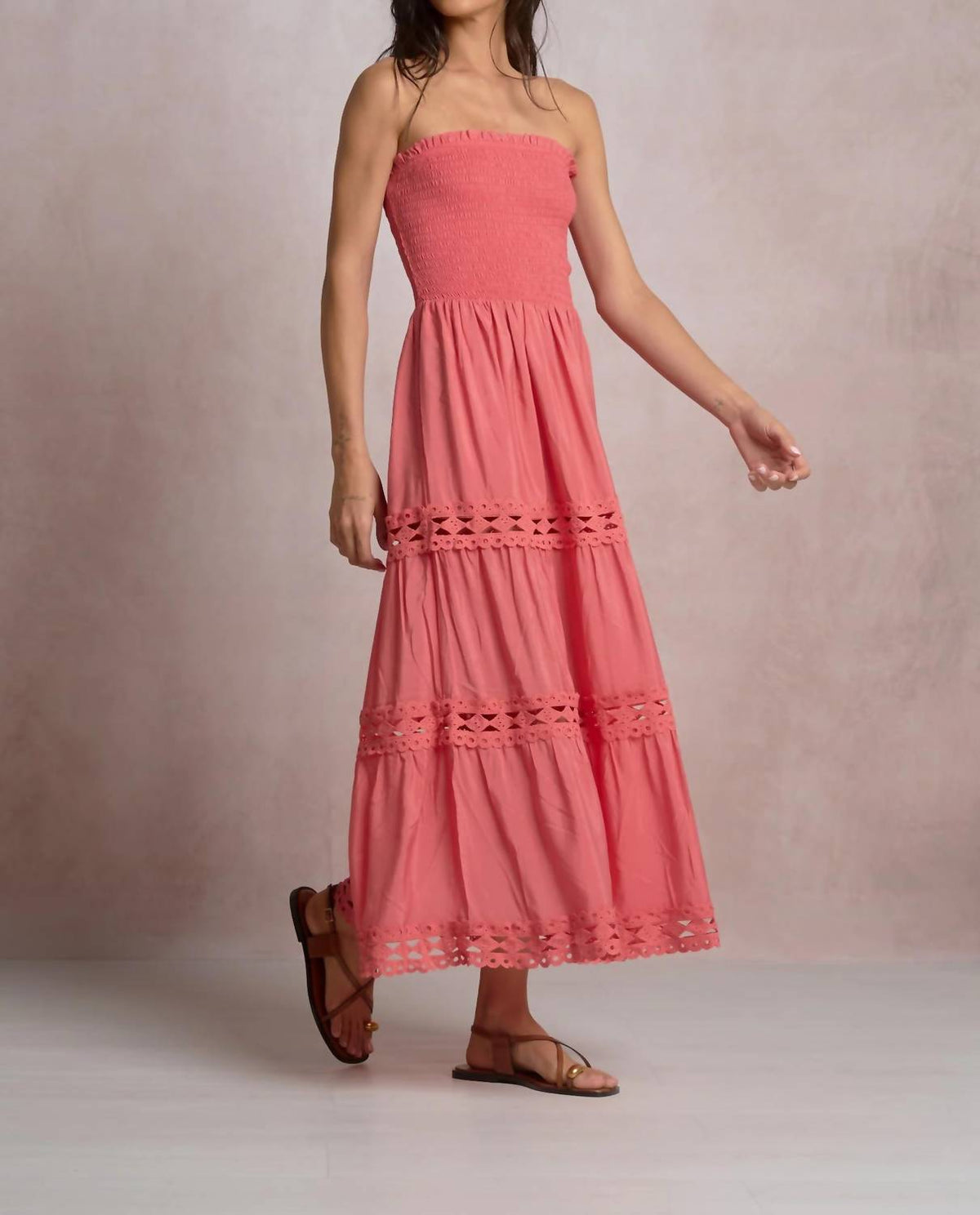 Elan - Tiered Strapless Dress