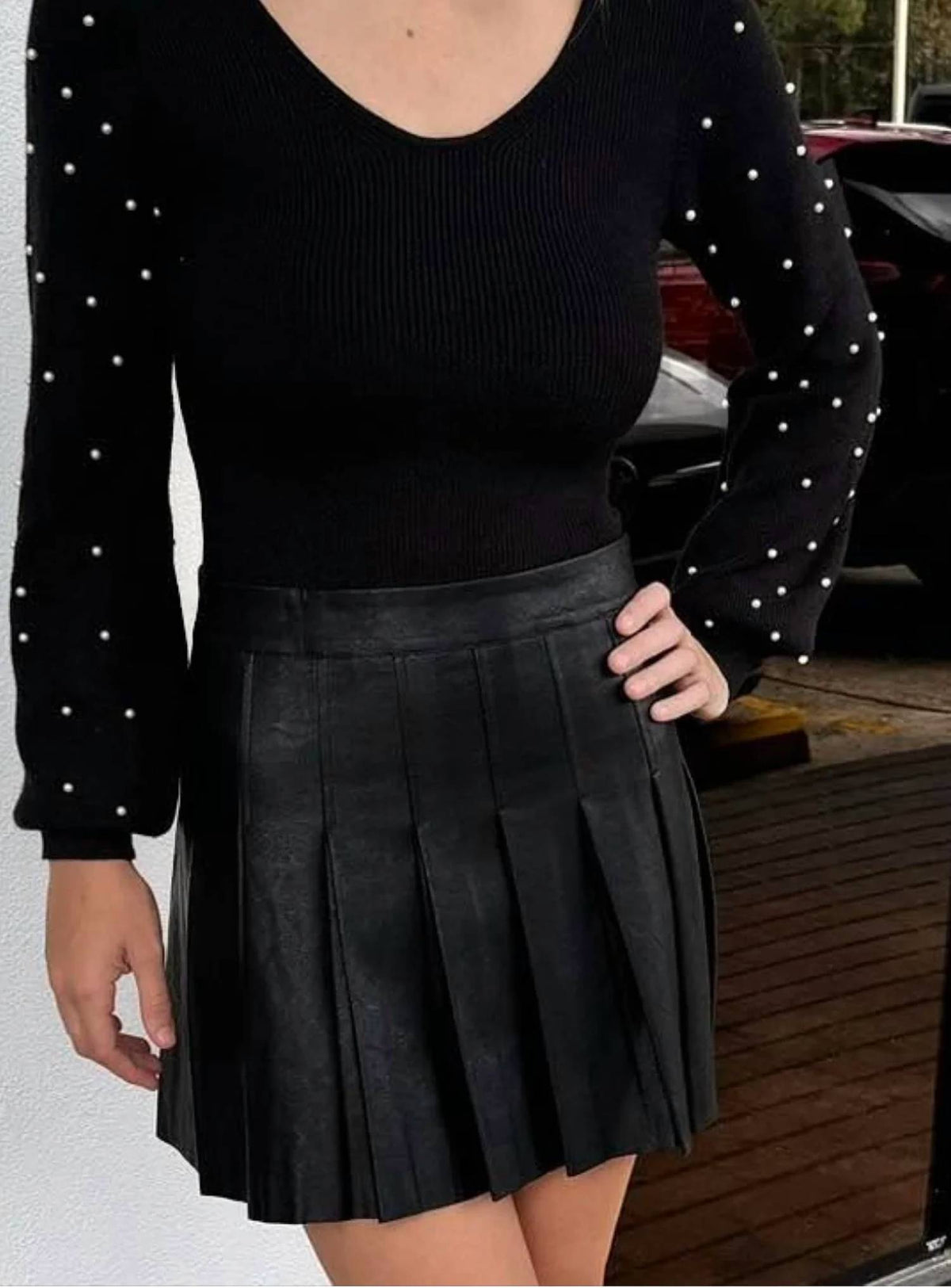 She + Sky - Pearl Body Suit Sweater