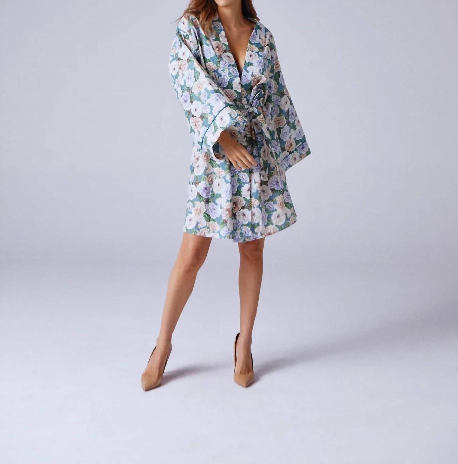 Noblesse Oblige Liberty Short Robe in english country garden - women's intimate - detail view