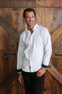 Eight X - Check Button Down Shirt With Paisley