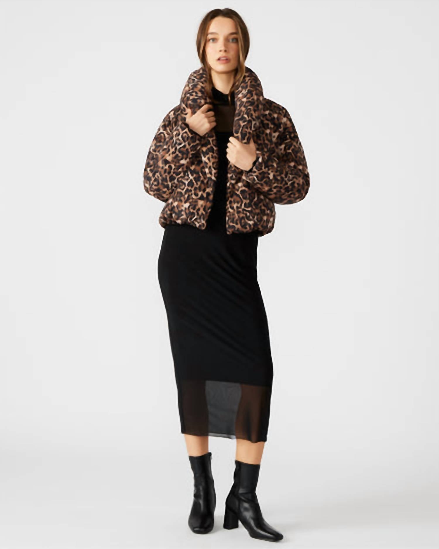 Steve Madden - Evy Leopard Puffer Jacket