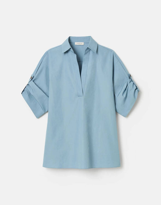 Lafayette 148 - Tab Sleeve Popover Shirt