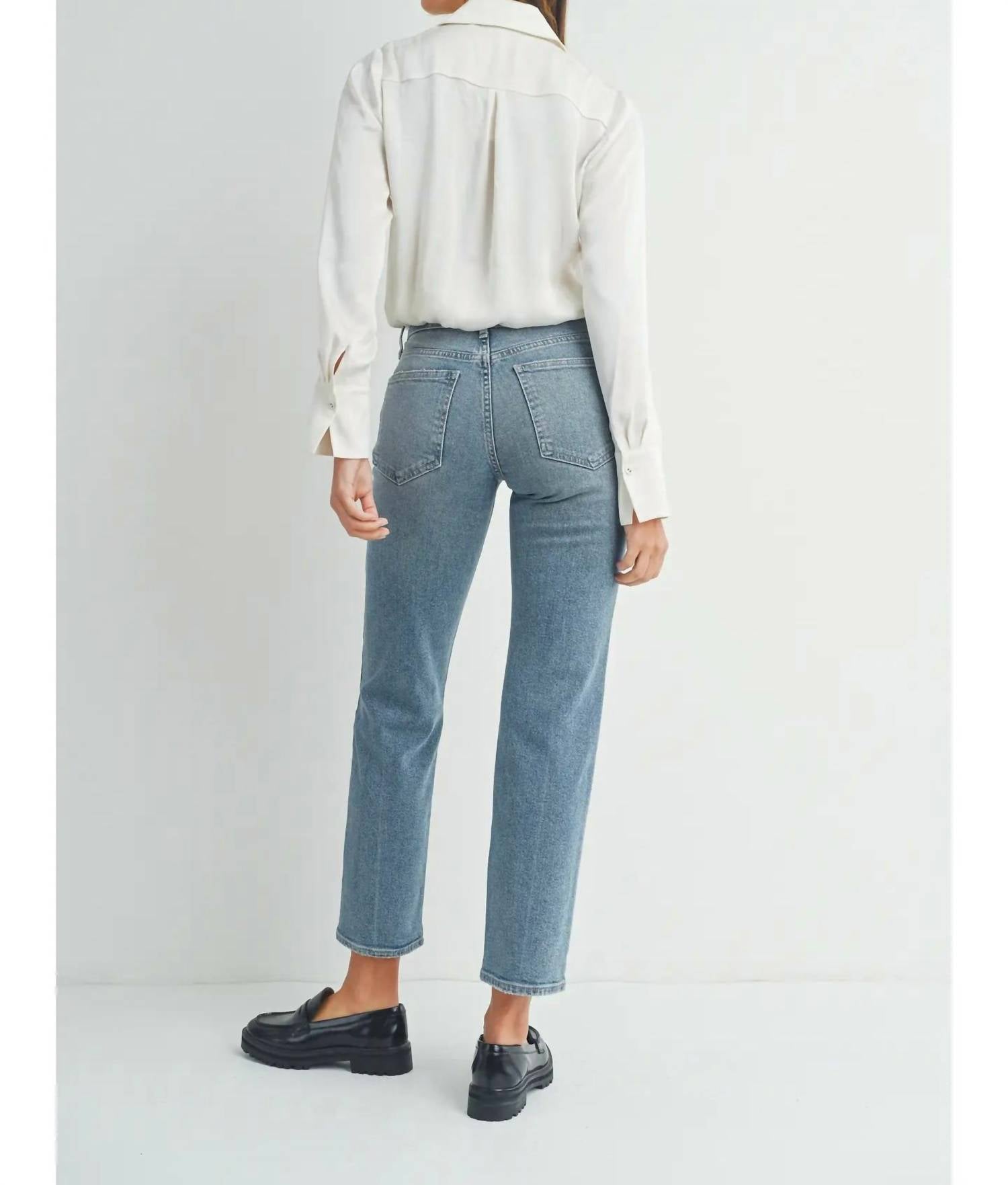 Just Black Denim - Mid Rise Straight Jean