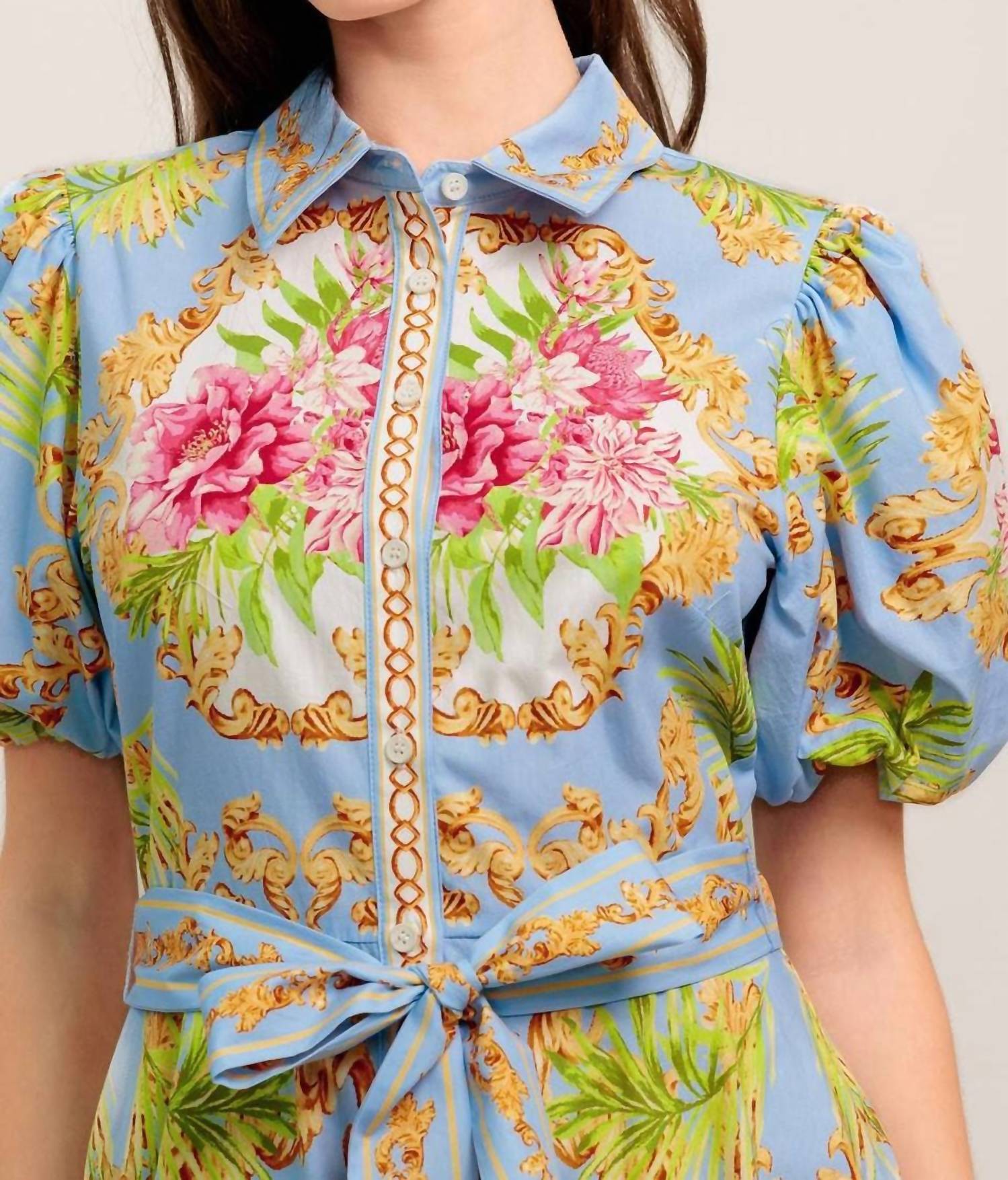 Flying Tomato - Versailles Garden Midi Dress