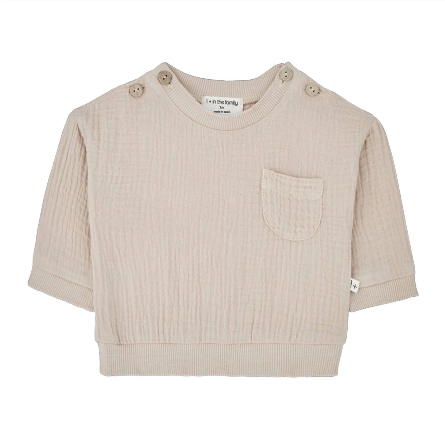 One More In the Family Girl's Lorenzo Sweater in the family girl s lorenzo sweater in dusty pink - kids' sweater