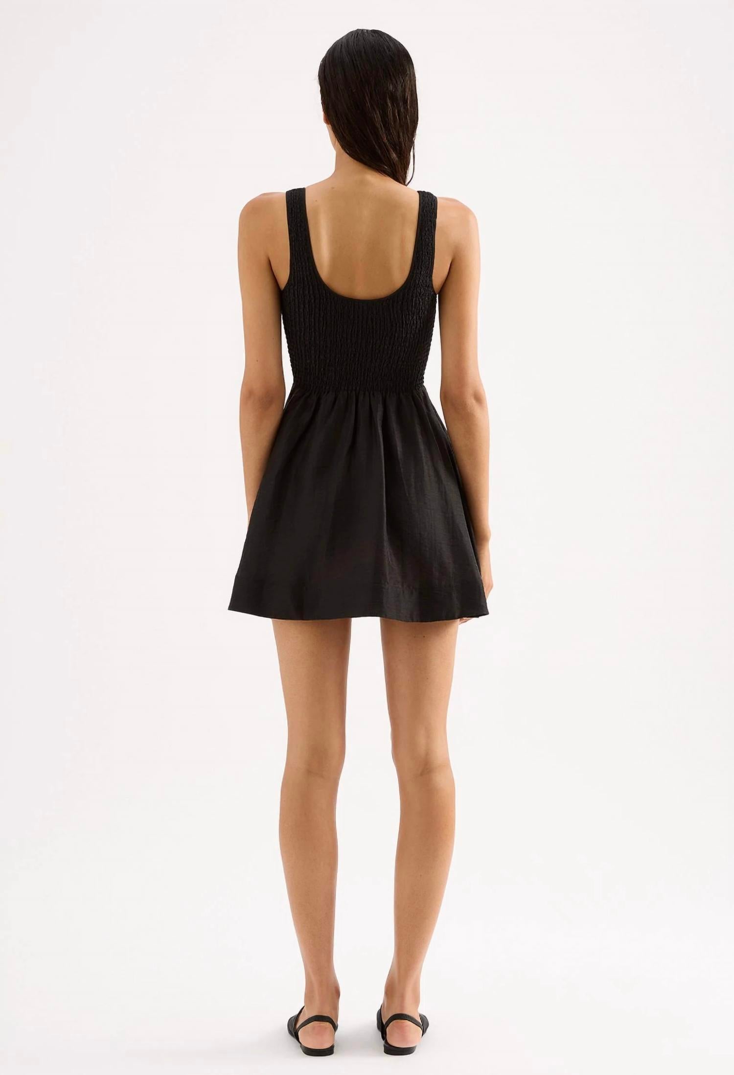 Nude Lucy Kova Mini Dress in black 1 - women's dress - detail view