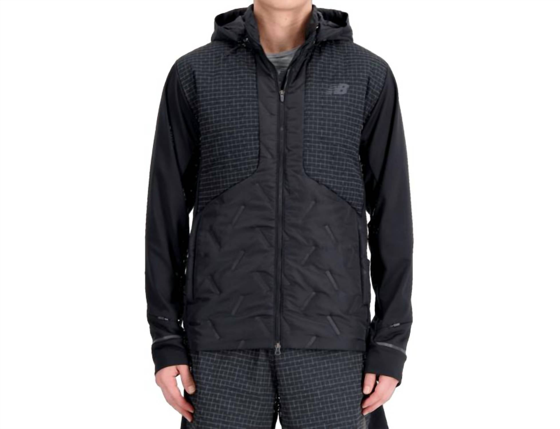 New Balance Impact Run Luminous Heat Jacket in black - men's shirt