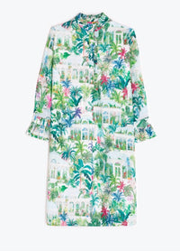 Vilagallo - Glass Dome Palm Tree Garden House Ruffle Trim Dress