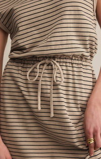 Z Supply Dayshift Cotton Striped Mini Dress in retreat - women's dress - view 4