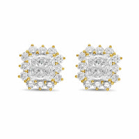 Diana M Jewels - Women's Radiant Lab-Grown Diamond Stud Earrings (3.00 Ct TCW) - Signature