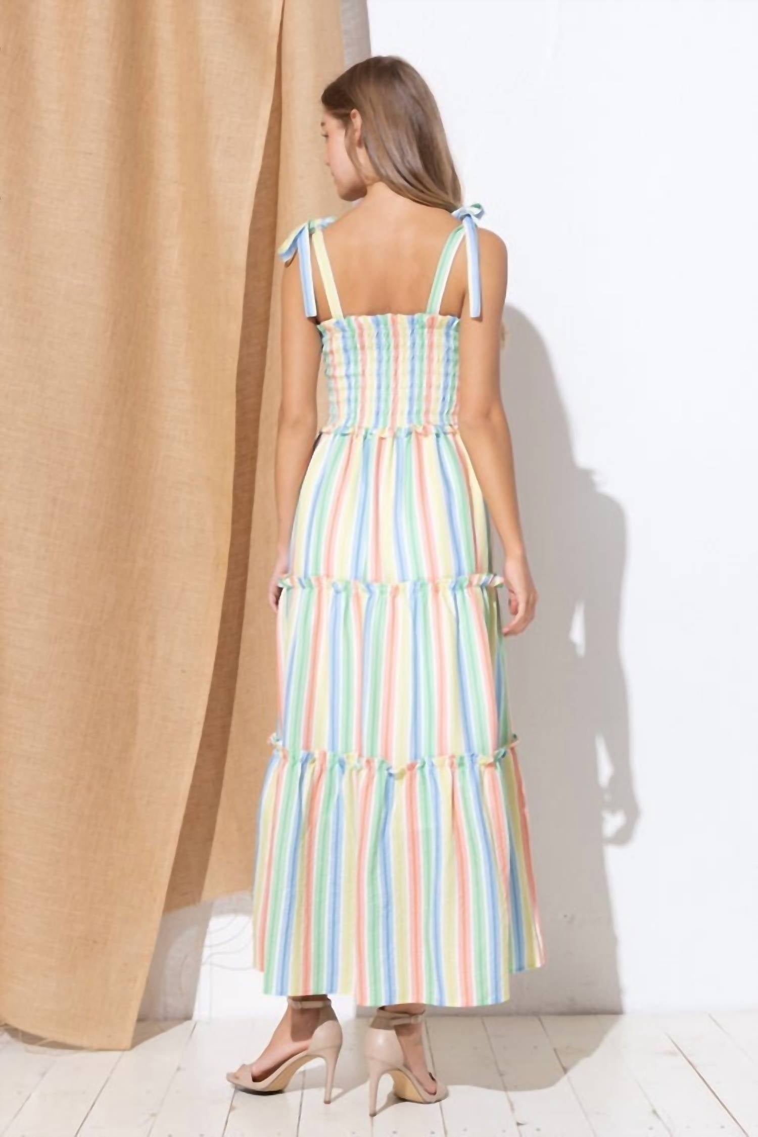 Aaron & Amber - Smocked Maxi Dress