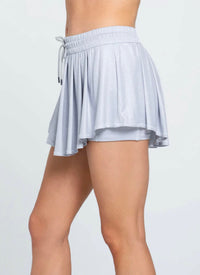 Lucky in Love High Waist All That Shimmer Skirt in love high waist all that shimmer skirt in heather gray - women's skirt - alternate view