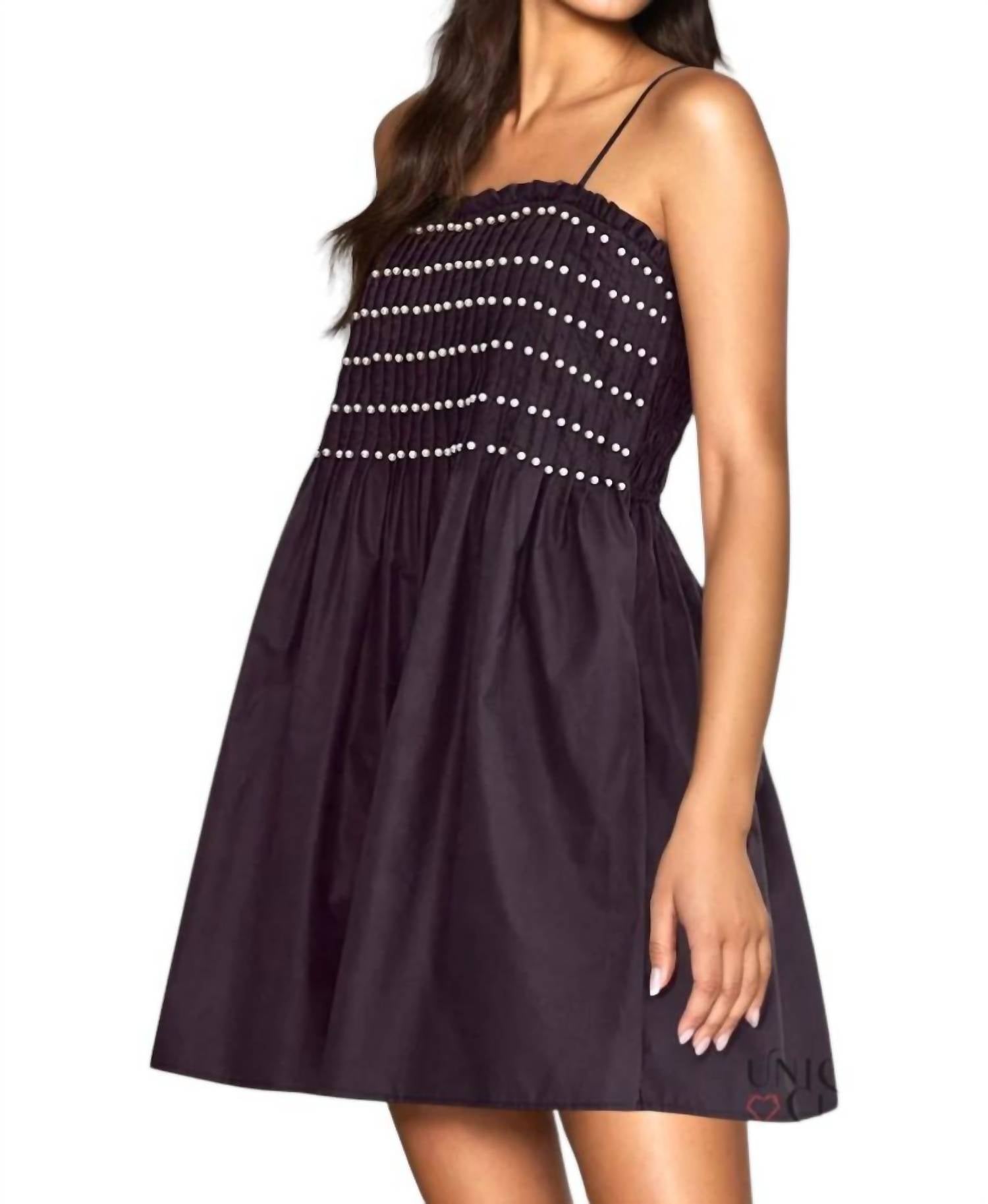 Entro - Presley Pearl Trim Sleeveless Mini Dress