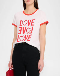 Cinq A Sept - Rhinestone Love Ringer Tee