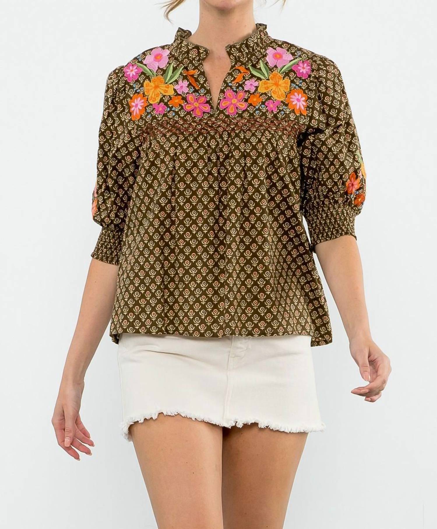 Thml - Pretty Please Embroidered Top