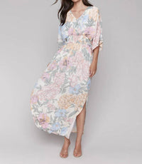 CHARLIE B Floral Dolman Maxi Dress in dahlia - women's dress