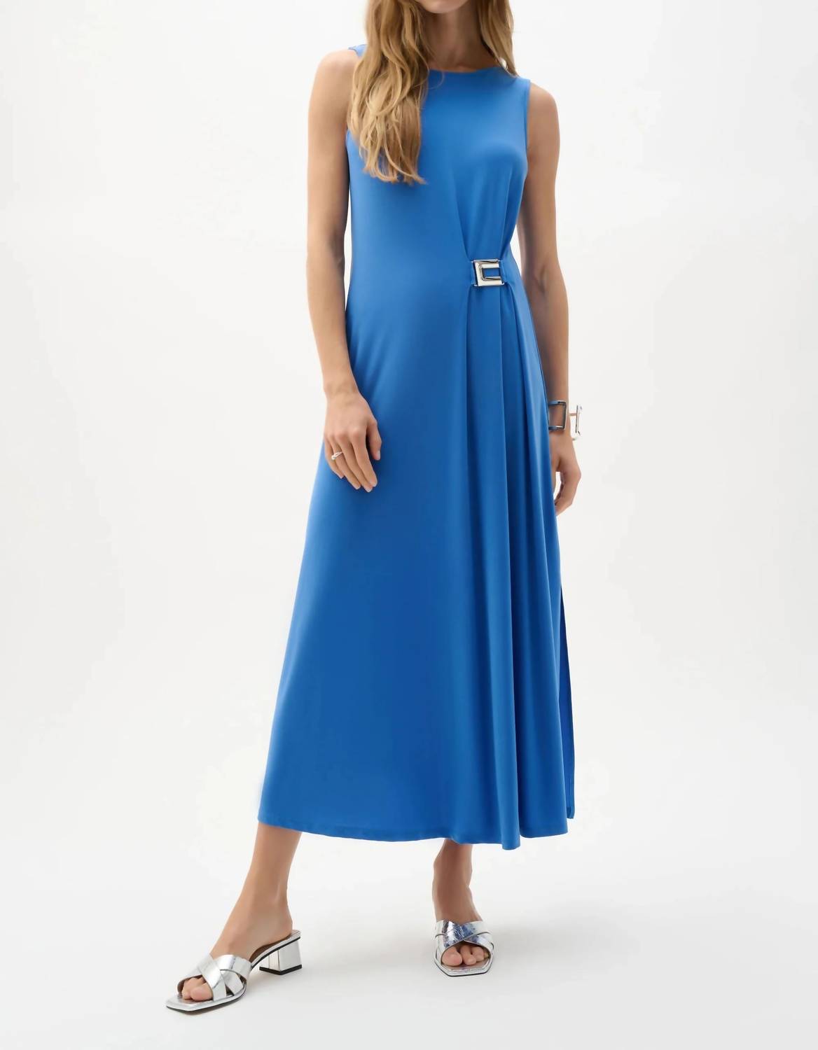 Joseph Ribkoff - Drape Side Slit Sleeveless Maxi Dress