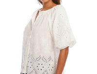 Karen Kane - Puff Sleeve Embroidered Top