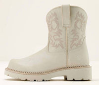 ARIAT Women's Fatbaby Distressed Boot in ivory - women's shoe