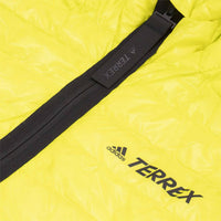 adidas Men's Terrex Myshelter Down Hooded Jacket in acid yellow - men's jacket - view 8