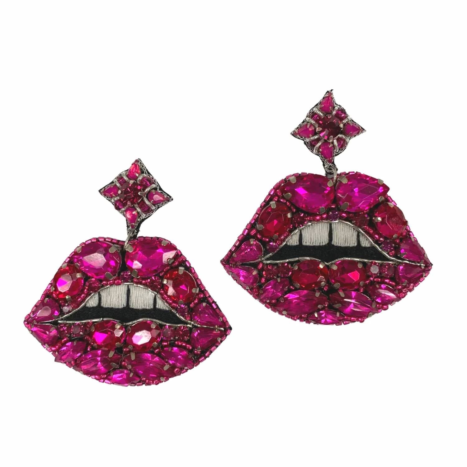 Allie Beads - Women's Jeweled Lip Earrings