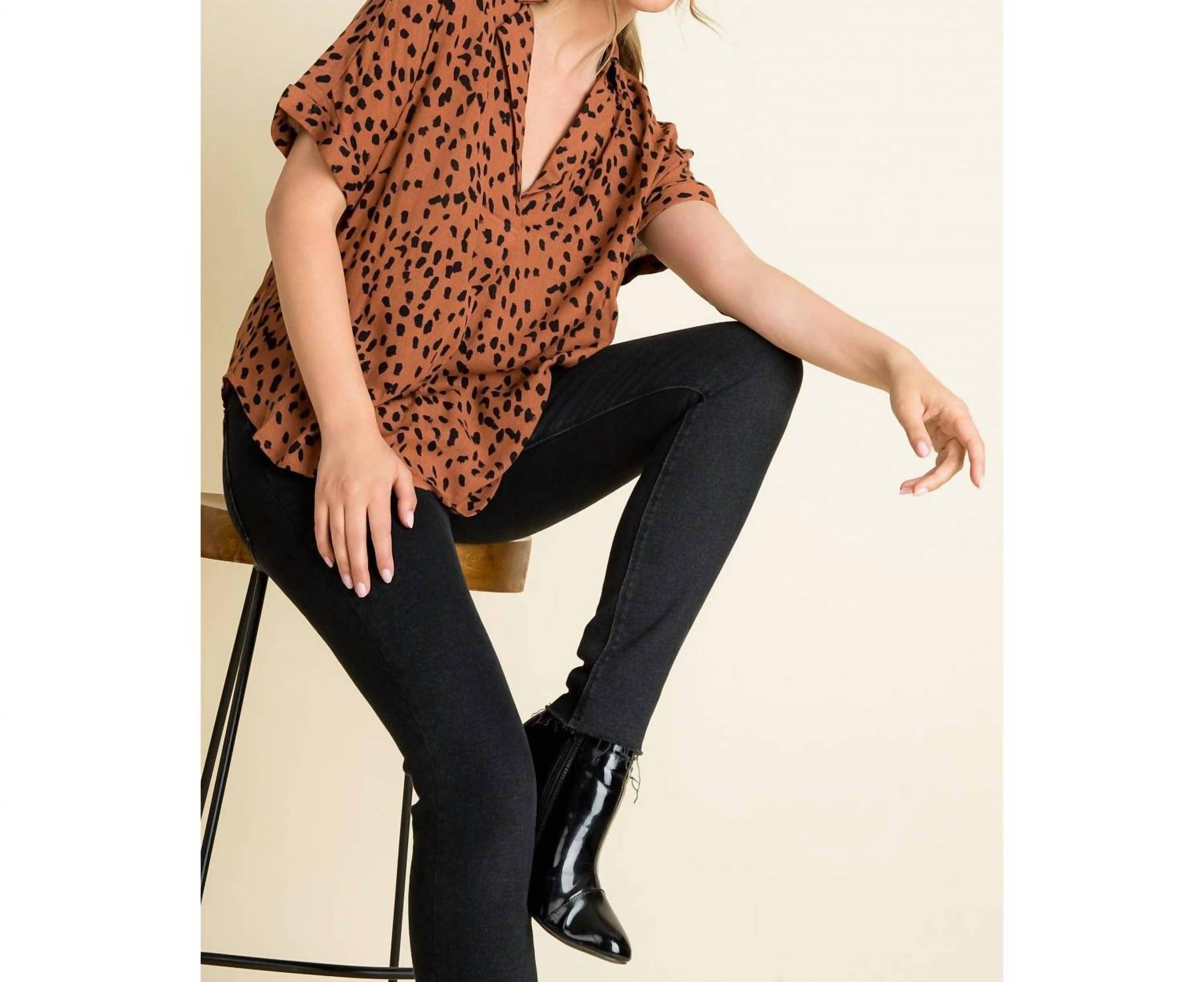 Thml - Collared Print Blouse