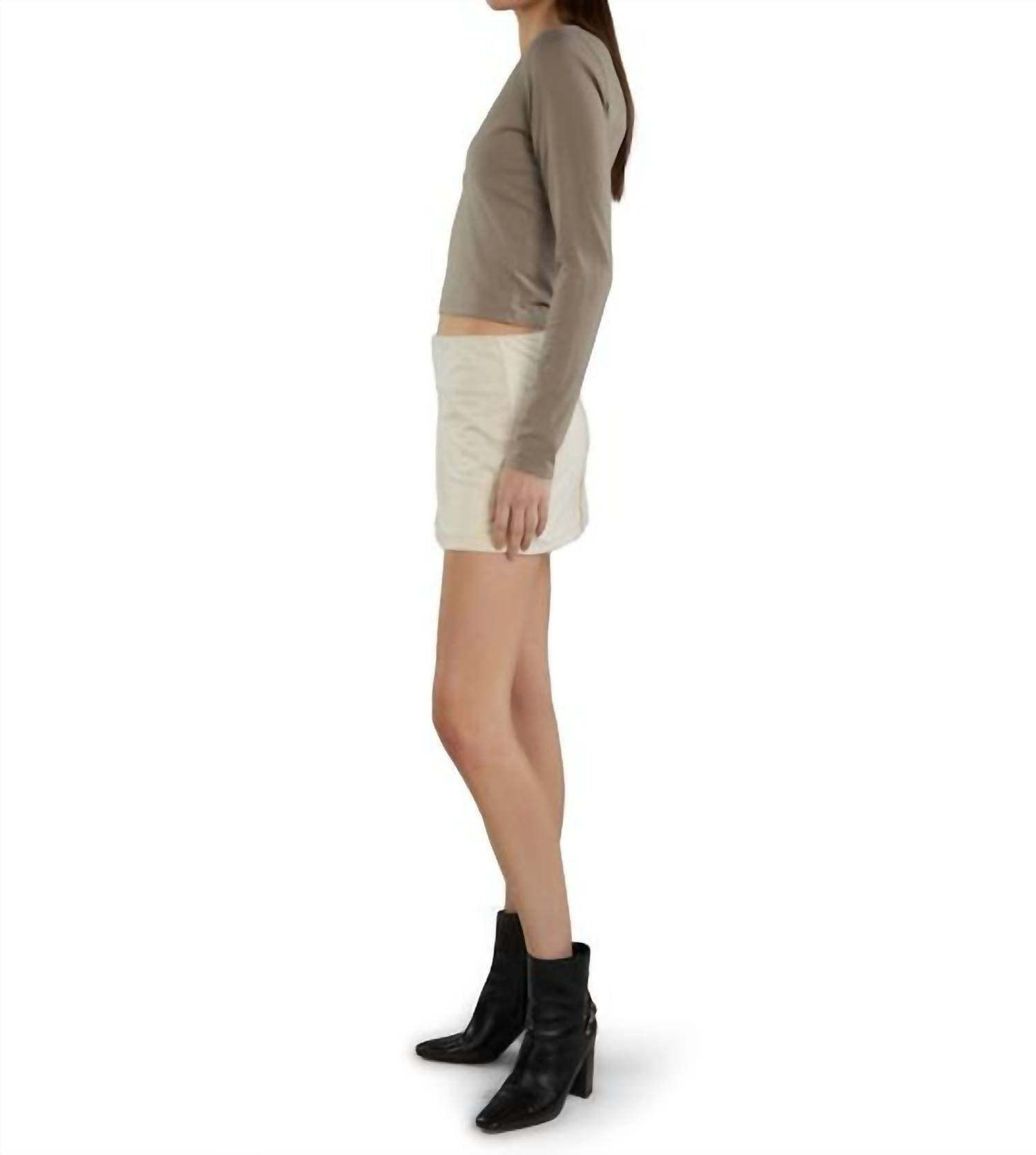 Les Tien - Dan Deep V-neck Long Sleeve Top