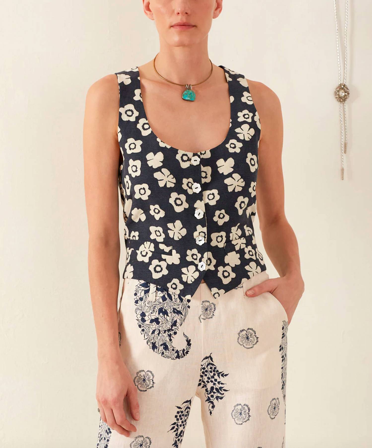 Alix Of Bohemia - Vivienne deep sea lotus top