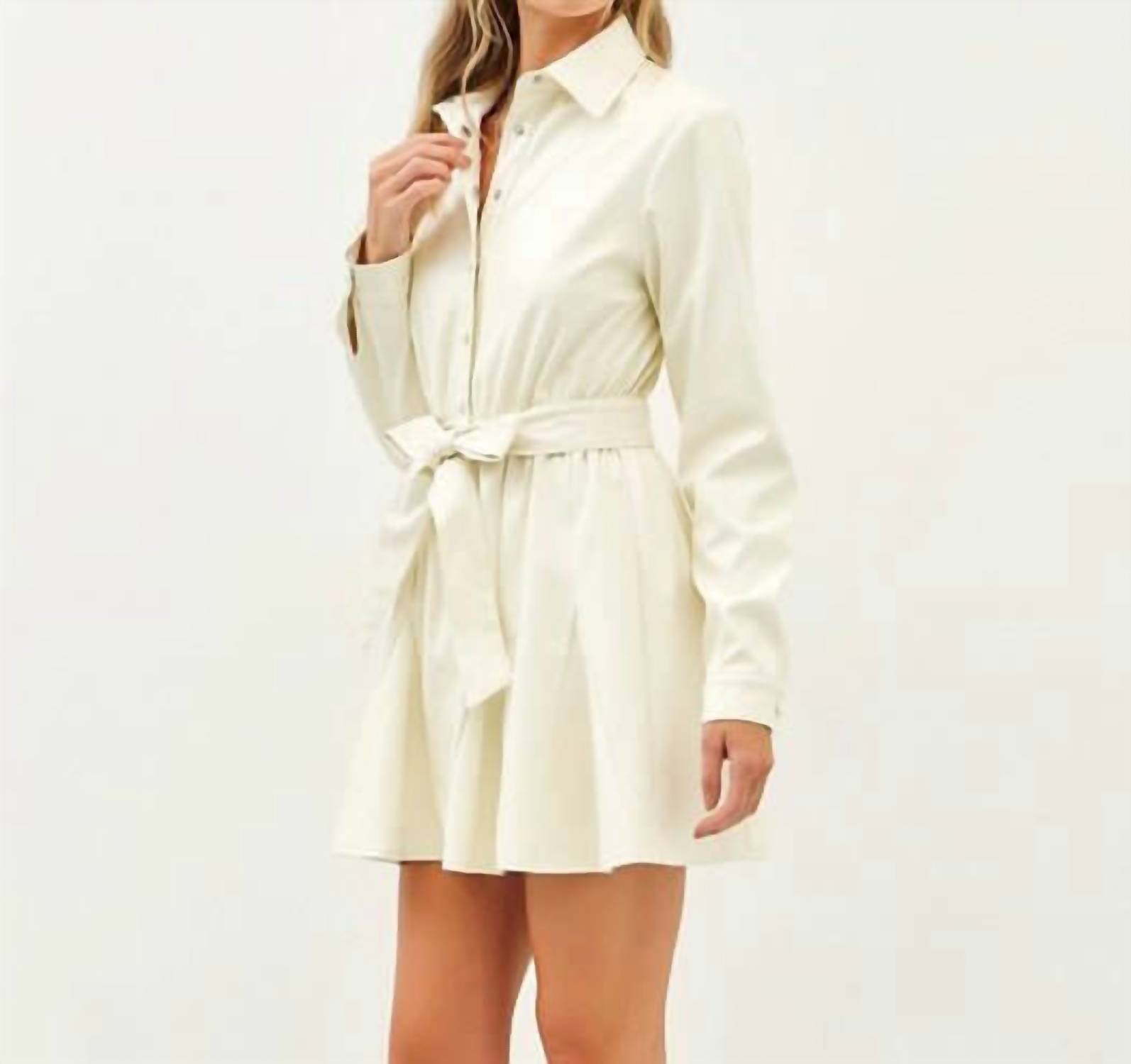 Item Ditto - Andrea Pleather Button Up Dress