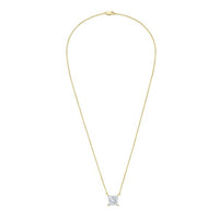 Diana M Jewels - 2.00 Cts Lab Grown Princess Cut East West Diamond Pendant Necklace