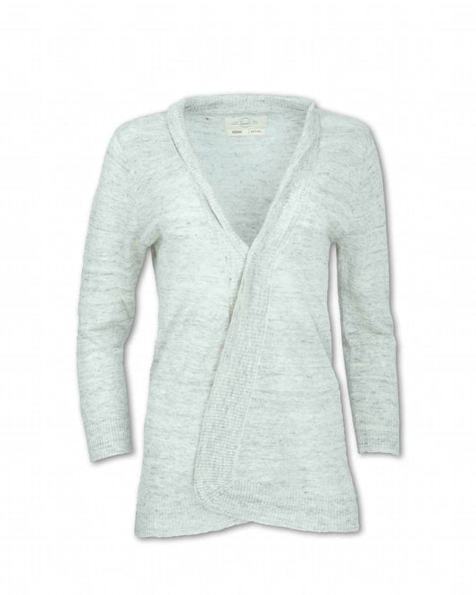 Purnell - Women's Heathered Flax Blend Knit Cardigan - SALE