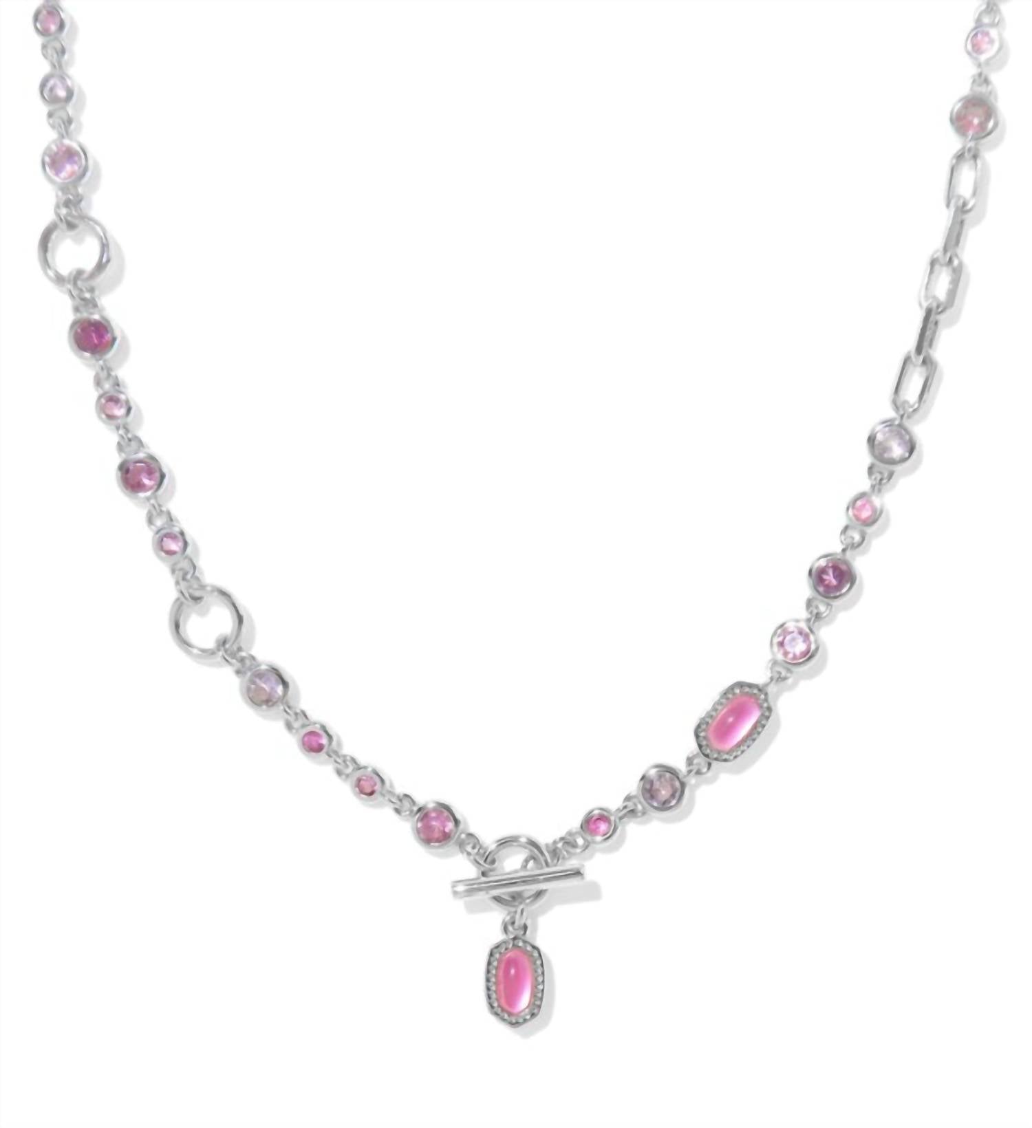 Kendra Scott Women's Mini Elisa Abbie Strand Necklace in silver pink - women's jewelry